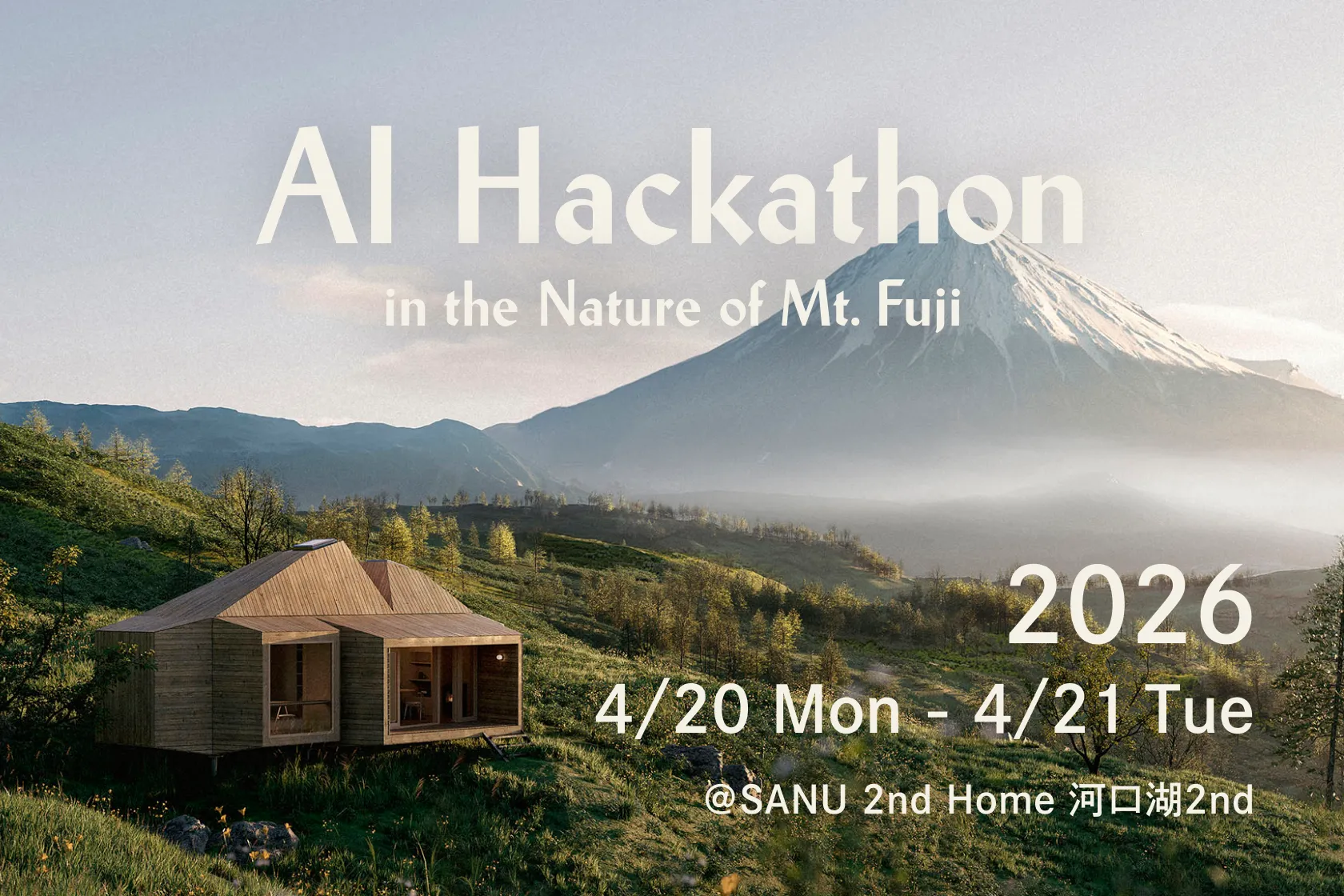 アイデアは、自然の中に満ちている。 SANU 2nd Home Weekday、「富士山麓AIハッカソン」を開催ー国内トップエンジニア・クリエイターが河口湖に集結